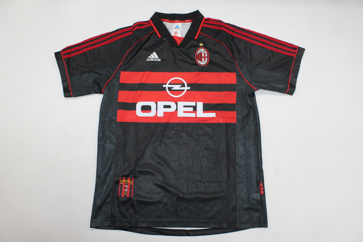 AAA Quality AC Milan 98/99 Third Black/Red Soccer Jersey